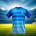 La camiseta de la temporada 2025/26 incorpora degradados de color que aportan dinamismo a las franjas blau